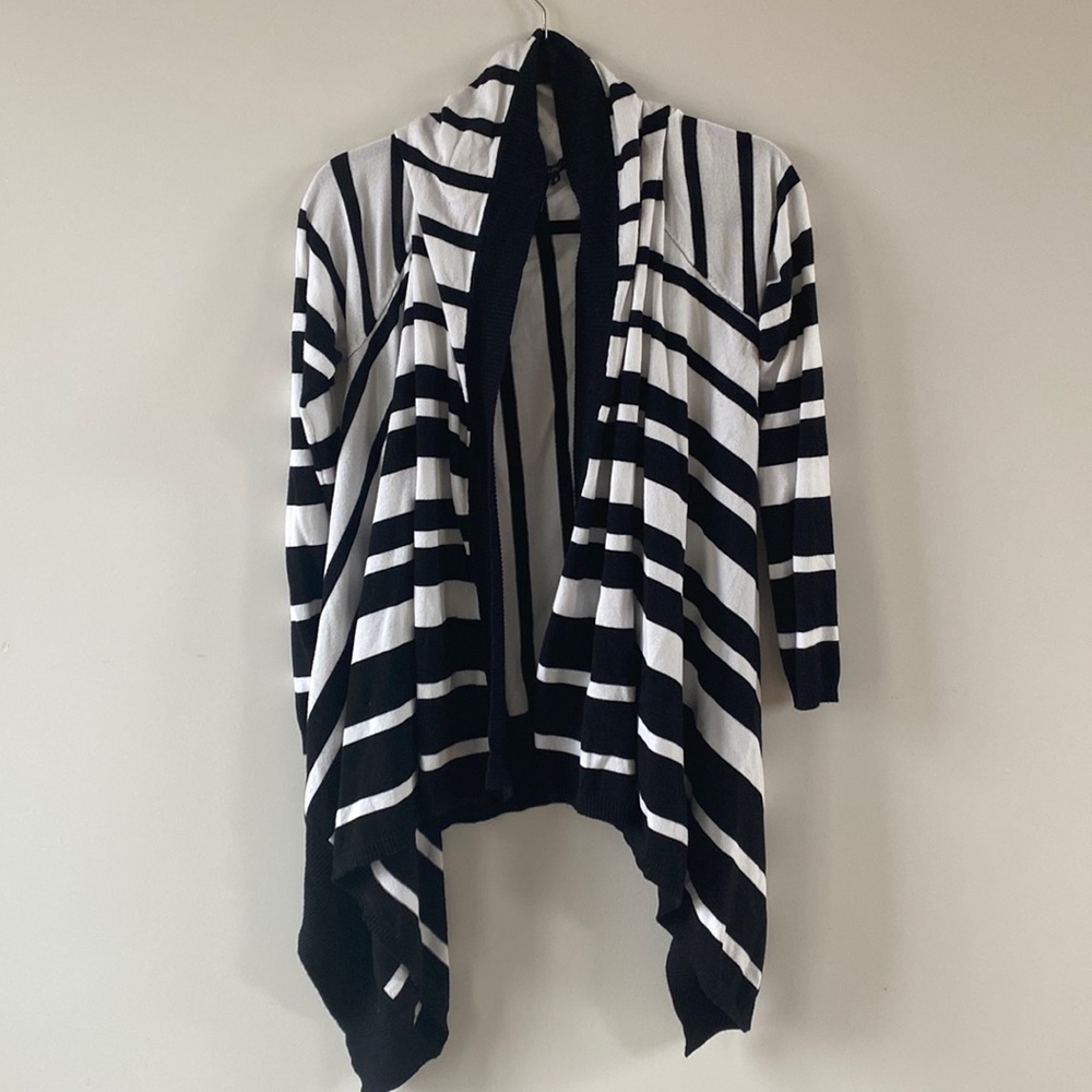 BCBG Black and White Cardigan